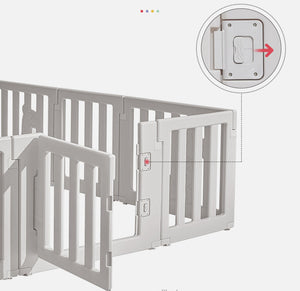 *Pre-Order June 12 shipout* 12-Panel Lagom Playpen with FREE 2 sets Mix and Match Mats (Gray)