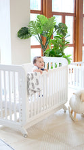 Bundle: Adjustable Height Convertible Crib with mattress & XL Luxe Playmat