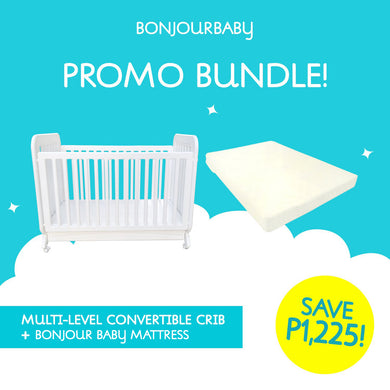 Bundle: Multi-level Convertible Crib & Premium Mattress