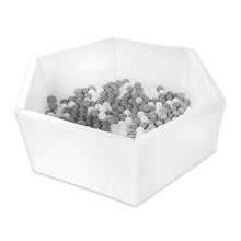 Foldable White Ball Pit with 300 balls
