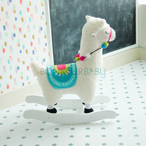 Alpaca Aqua Wooden Rocker   *WEBSITE EXCLUSIVE*