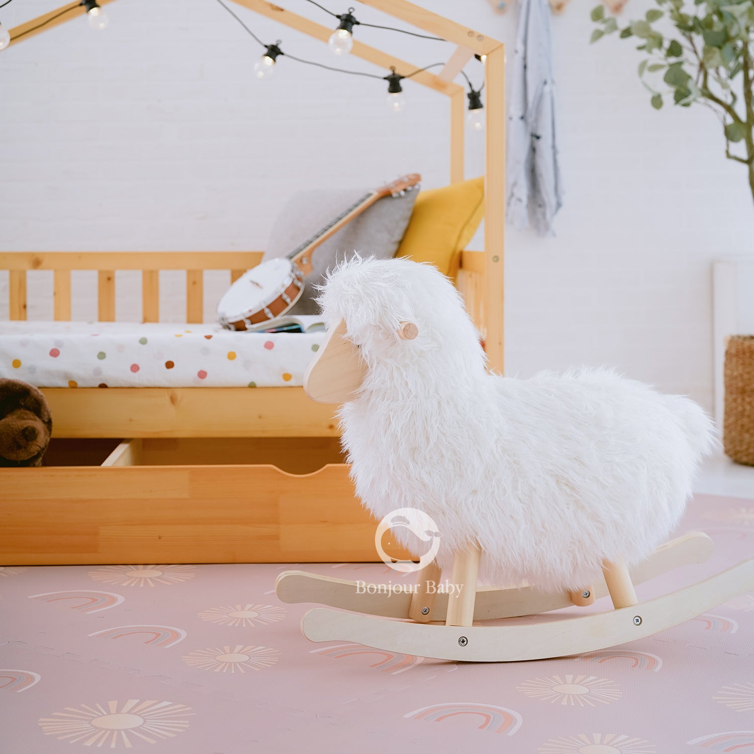 White Sheep Wooden Rocker *WEBSITE EXCLUSIVE* – Bonjour Baby